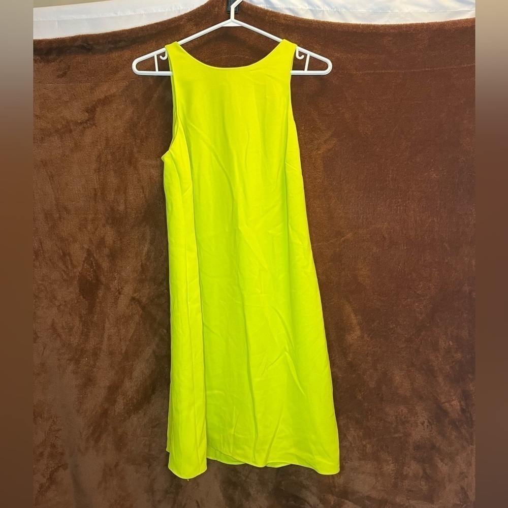 ⭐️ NWT Ralph Lauren Women's Neon Yellow Sleeveless Lined Dress- size 4 - Picture 8 of 9